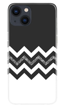 Black white Pattern2Mobile Back Case for iPhone 13 Mini (Design - 83)