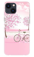 Pink Flowers Cycle Case for iPhone 13  (Design - 102)
