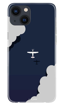 Clouds Plane Mobile Back Case for iPhone 13 Mini (Design - 196)