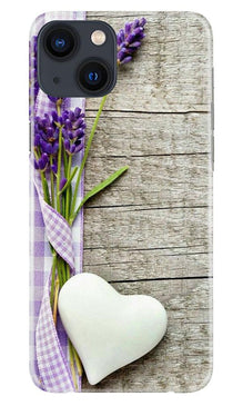 White Heart Mobile Back Case for iPhone 13 (Design - 298)