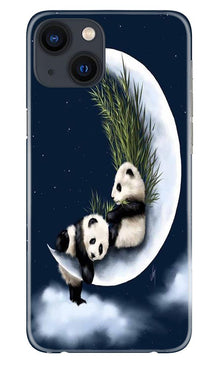Panda Moon Mobile Back Case for iPhone 13 (Design - 318)