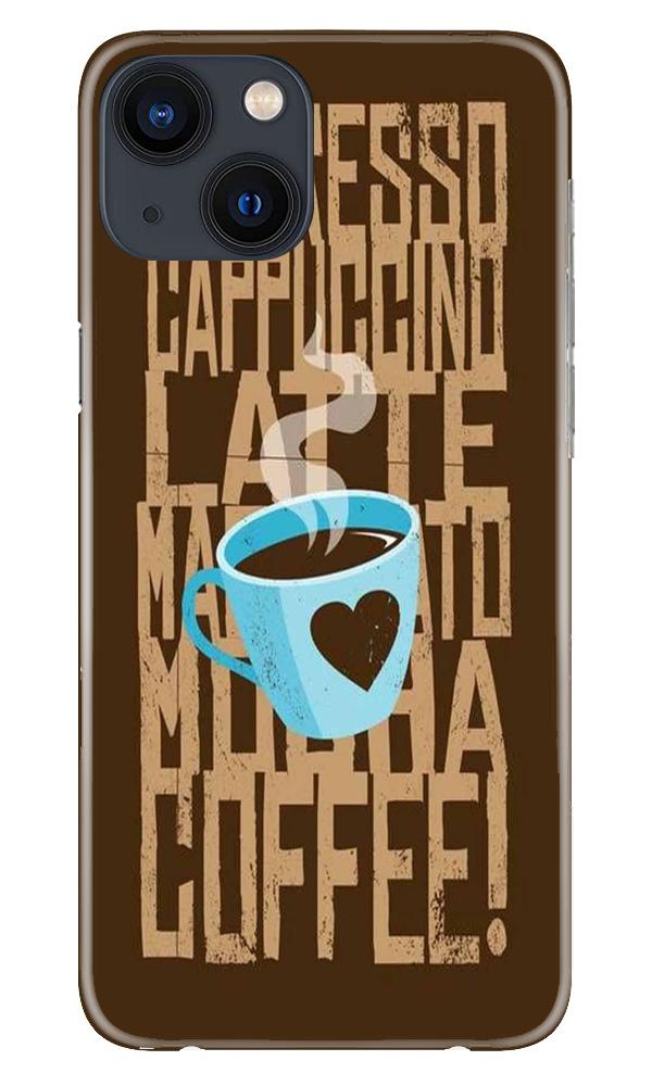 Love Coffee Mobile Back Case for iPhone 13 Mini (Design - 351)