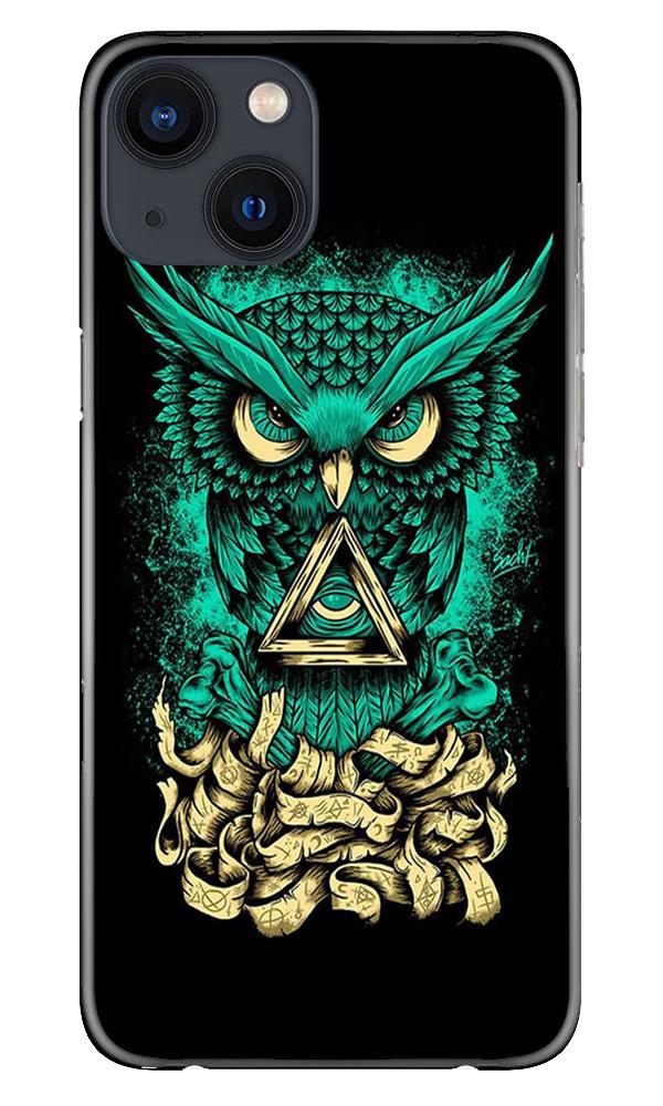 Owl Mobile Back Case for iPhone 13 Mini (Design - 358)