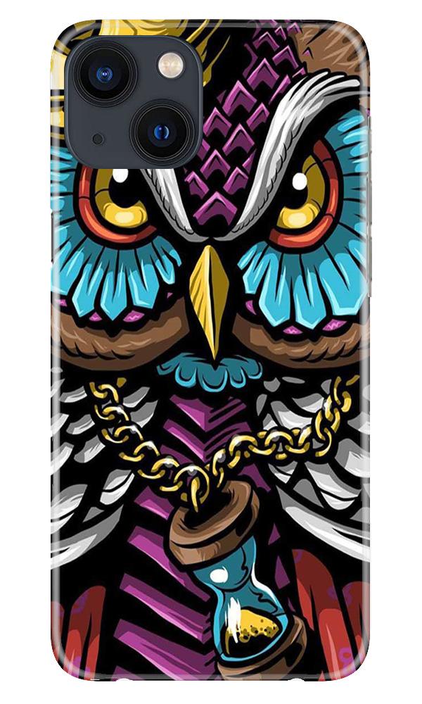 Owl Mobile Back Case for iPhone 13 Mini (Design - 359)
