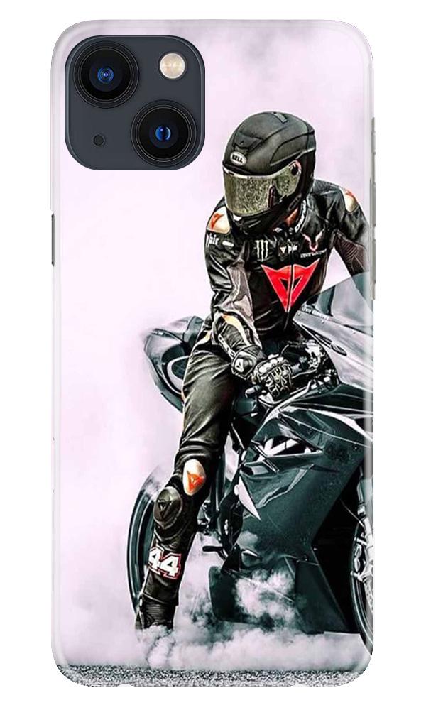 Biker Mobile Back Case for iPhone 13 Mini (Design - 383)
