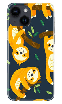 Racoon Pattern Mobile Back Case for iPhone 14 (Design - 2)