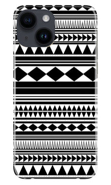 Black white Pattern Mobile Back Case for iPhone 14 (Design - 5)