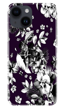 white flowers Mobile Back Case for iPhone 14 (Design - 7)
