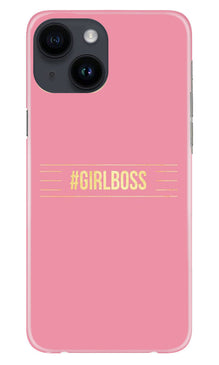 Girl Boss Pink Mobile Back Case for iPhone 14 (Design - 232)
