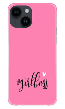 Girl Boss Pink Mobile Back Case for iPhone 14 (Design - 238)