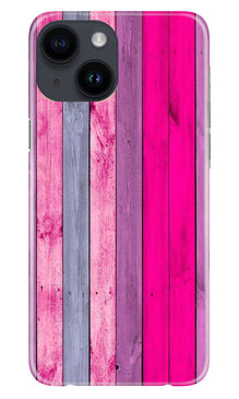 Wooden look Mobile Back Case for iPhone 14 (Design - 24)