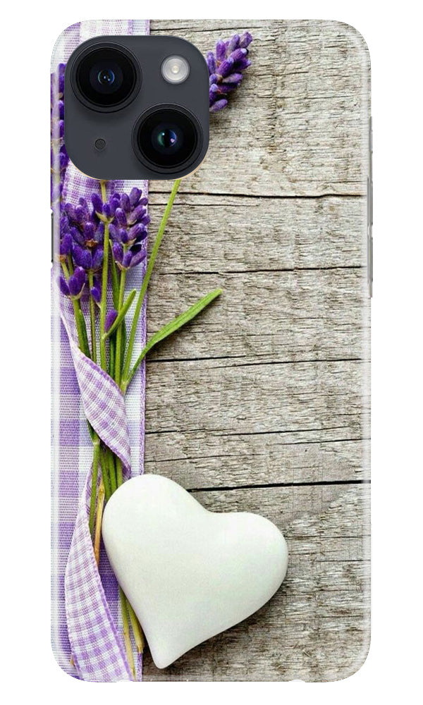 White Heart Case for iPhone 14 (Design No. 260)