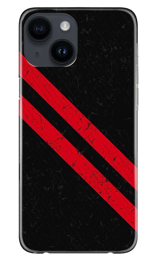 Black Red Pattern Mobile Back Case for iPhone 14 (Design - 332)