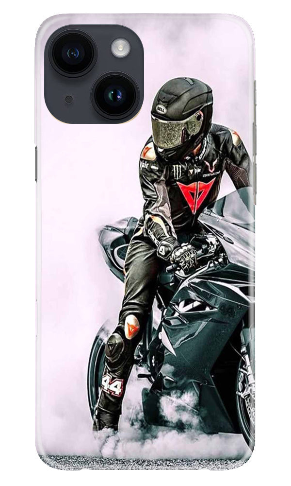 Biker Mobile Back Case for iPhone 14 (Design - 342)