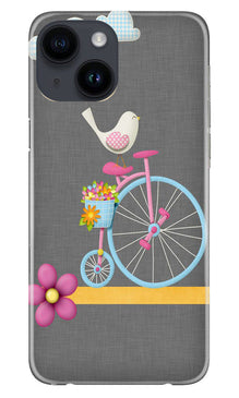 Sparron with cycle Mobile Back Case for iPhone 14 (Design - 34)