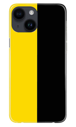 Black Yellow Pattern Mobile Back Case for iPhone 14 (Design - 354)