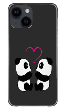 Panda Love Mobile Back Case for iPhone 14 (Design - 355)