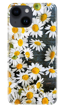 White flowers2 Mobile Back Case for iPhone 14 (Design - 62)