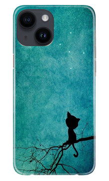 Moon cat Mobile Back Case for iPhone 14 (Design - 70)