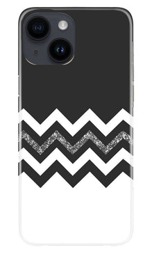 Black white Pattern2Mobile Back Case for iPhone 14 (Design - 83)