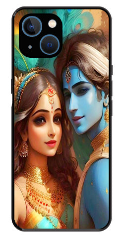 Lord Radha Krishna Metal Mobile Case for iPhone 14 Plus