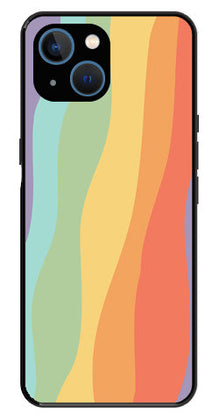 Muted Rainbow Metal Mobile Case for iPhone 14 Plus