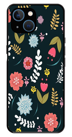 Floral Pattern2 Metal Mobile Case for iPhone 14 Plus