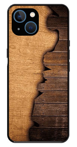 Wooden Design Metal Mobile Case for iPhone 13