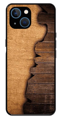 Wooden Design Metal Mobile Case for iPhone 13 Mini