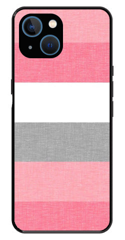 Pink Pattern Metal Mobile Case for iPhone 13 Mini