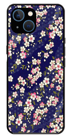 Flower Design Metal Mobile Case for iPhone 14