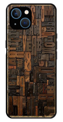 Alphabets Metal Mobile Case for iPhone 13 Mini