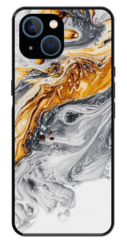 Marble Pattern Metal Mobile Case for iPhone 14 Plus