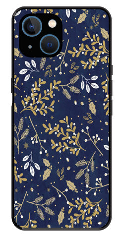 Floral Pattern  Metal Mobile Case for iPhone 14 Plus