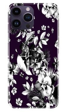 white flowers Mobile Back Case for iPhone 14 Pro (Design - 7)