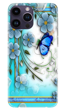 Blue Butterfly Mobile Back Case for iPhone 14 Pro (Design - 21)