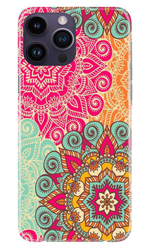 Rangoli art2 Mobile Back Case for iPhone 14 Pro Max (Design - 29)