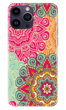 Rangoli art2 Mobile Back Case for iPhone 14 Pro (Design - 29)