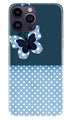White dots Butterfly Case for iPhone 14 Pro