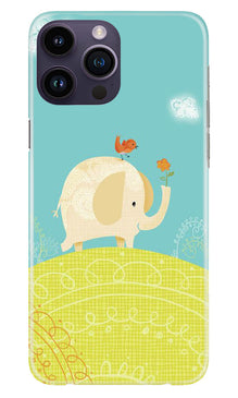 Elephant Painting Mobile Back Case for iPhone 14 Pro (Design - 46)