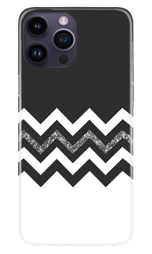 Black white Pattern2Mobile Back Case for iPhone 14 Pro Max (Design - 83)