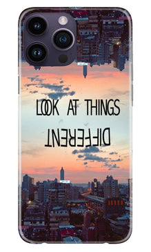 Look at things different Mobile Back Case for iPhone 14 Pro (Design - 99)