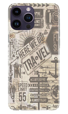 Travel Mobile Back Case for iPhone 14 Pro Max  (Design - 104)