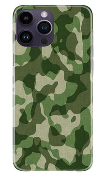 Army Camouflage Mobile Back Case for iPhone 14 Pro Max  (Design - 106)