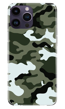 Army Camouflage Mobile Back Case for iPhone 14 Pro  (Design - 108)