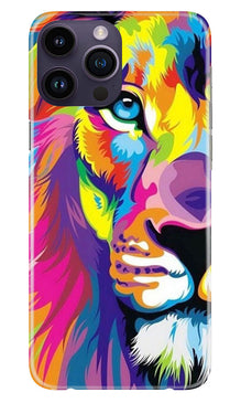 Colorful Lion Mobile Back Case for iPhone 14 Pro  (Design - 110)
