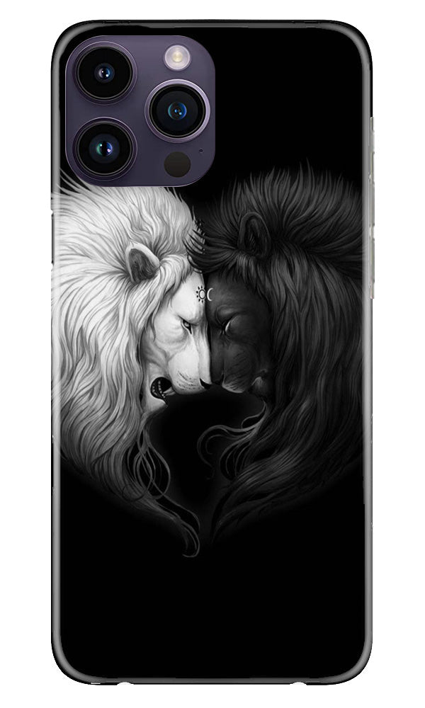 Dark White Lion Case for iPhone 14 Pro Max(Design - 140)