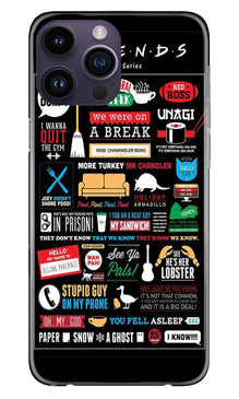 Friends Mobile Back Case for iPhone 14 Pro  (Design - 145)
