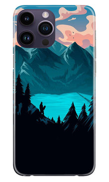 Mountains Mobile Back Case for iPhone 14 Pro Max (Design - 155)