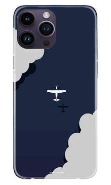 Clouds Plane Mobile Back Case for iPhone 14 Pro (Design - 165)